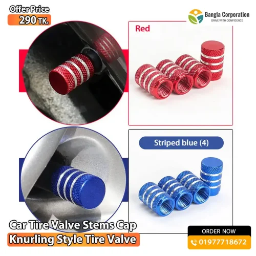 Car Tire Valve Stems Cap – Knurling Style Tire Valve