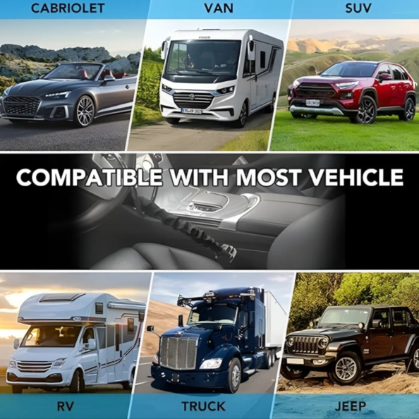 Car Universal Steering Wheel Lock - Strong, Durable, and Unbeatable Theft Protection for Your Vehicle - Image 2