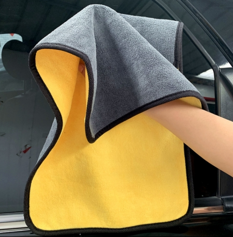 2 in 1 Car Washing Cloth 60*40 cm 500 gsm medium Size Micro Fiber Towel Double Layer - Image 2