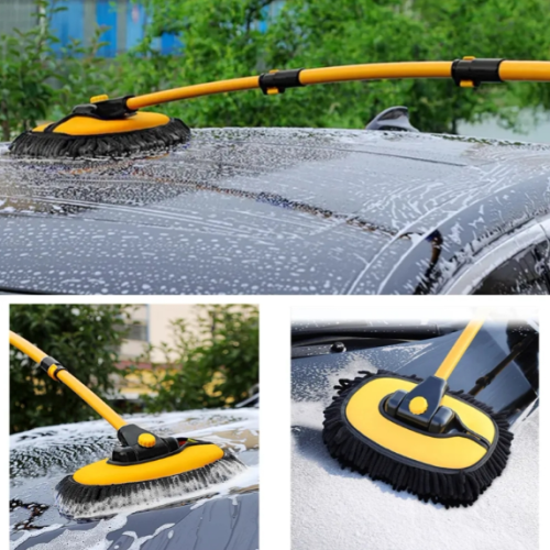 Car Washing Brush Adjustable Telescoping Long Handle Cleaning Mop