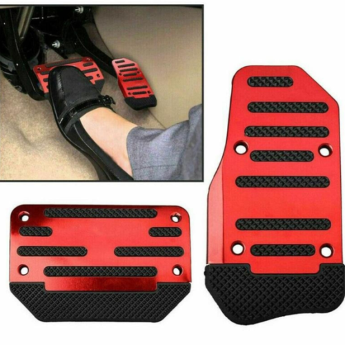 Brake Foot Pedal Pad Kit Non-Slip No Drill Aluminum Alloy Accelerator Pedal Covers