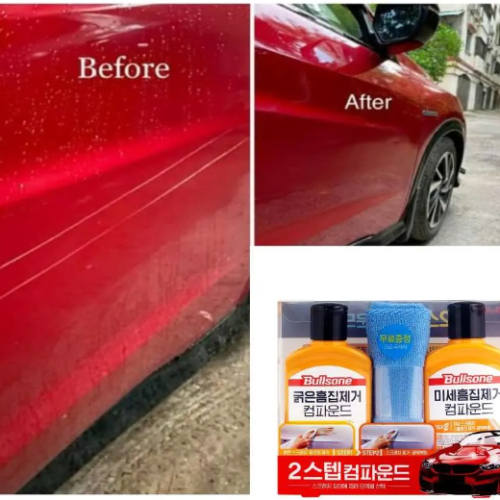 Bullsone Scratch Remover Compound With Polish Kit Original Korean For Car and Bike